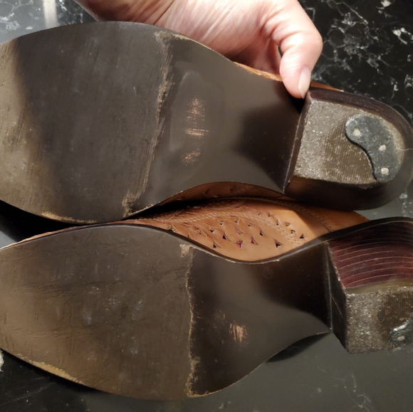 Brown Western Durango Leather Slip On Mules - Picture 6 of 9